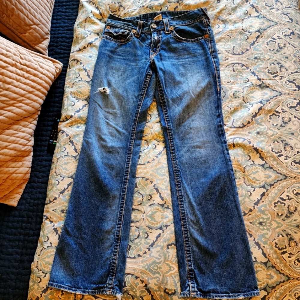 Men's True Religion Bootcut Distressed Jeans